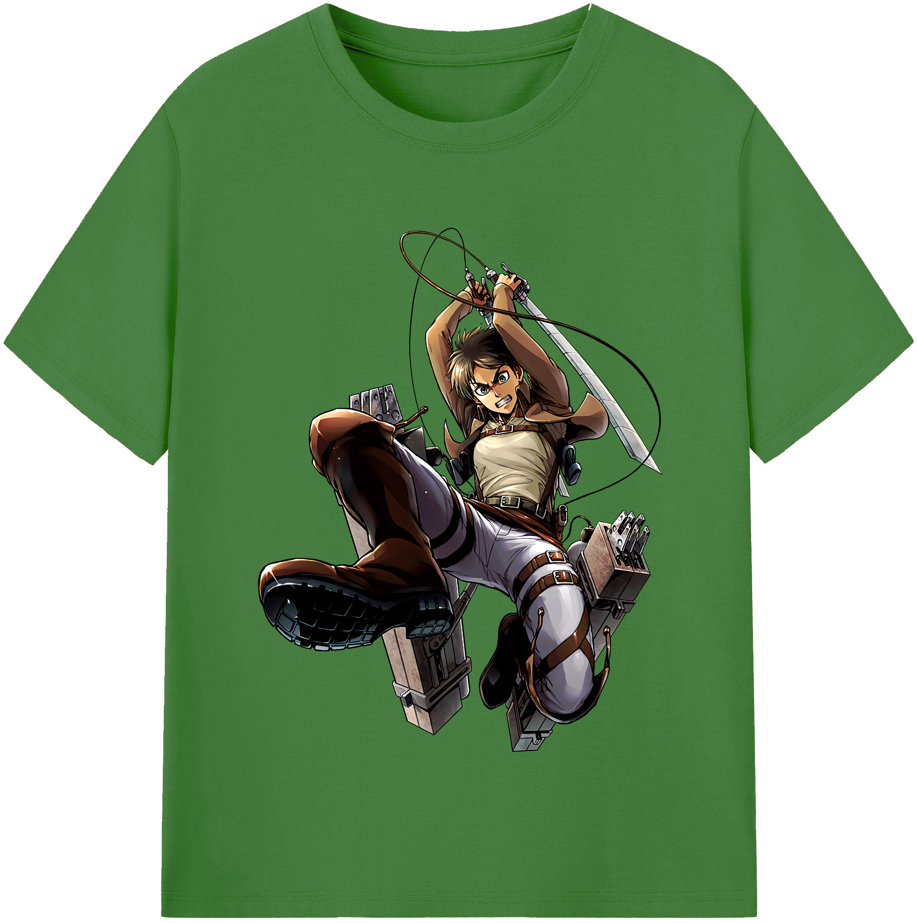 （画像用） 進撃の巨人 エレン･イェーガー Attack on Titan Eren Jäger レディースカジュアルプリントTシャツ（綿100％）